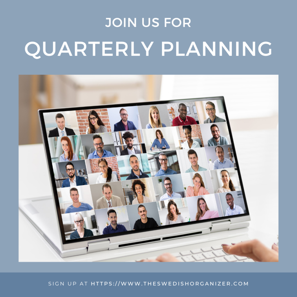Quarterly Planning Workshops - TheSwedishOrganizer.com