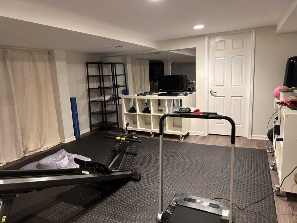 Our completed home gym - How I Planned Out & Completed My Home Gym Project in Less Than 3 Weeks | The Swedish Organizer