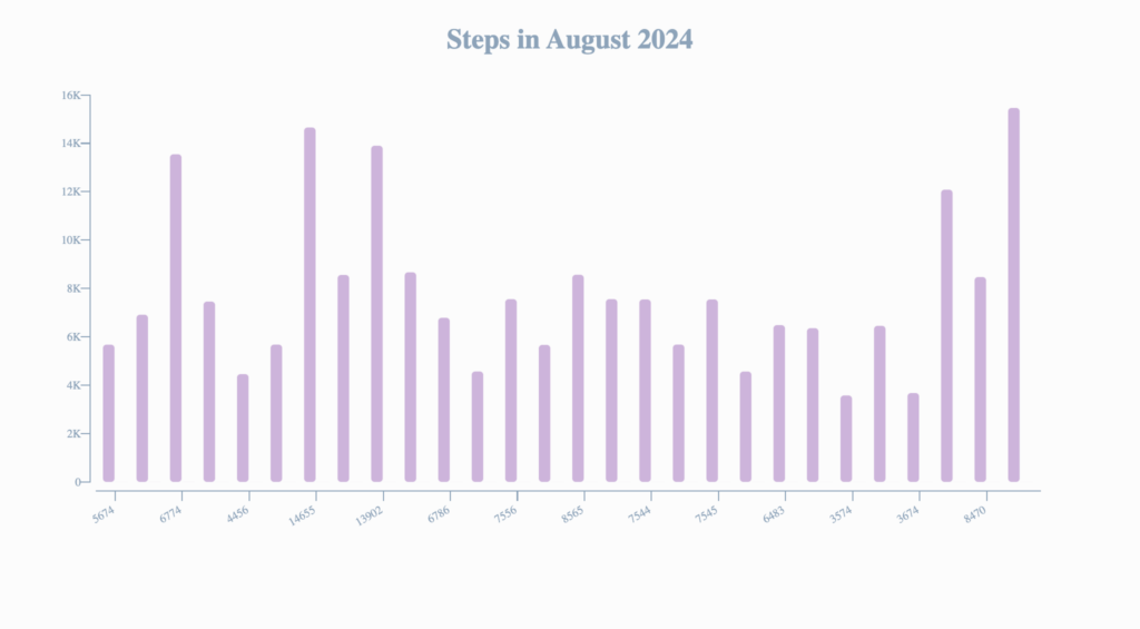 Steps Walked | Use That Powerful Voice for Good... In Every Way Possible! | August 2024 Productivity Report | The Swedish Organizer