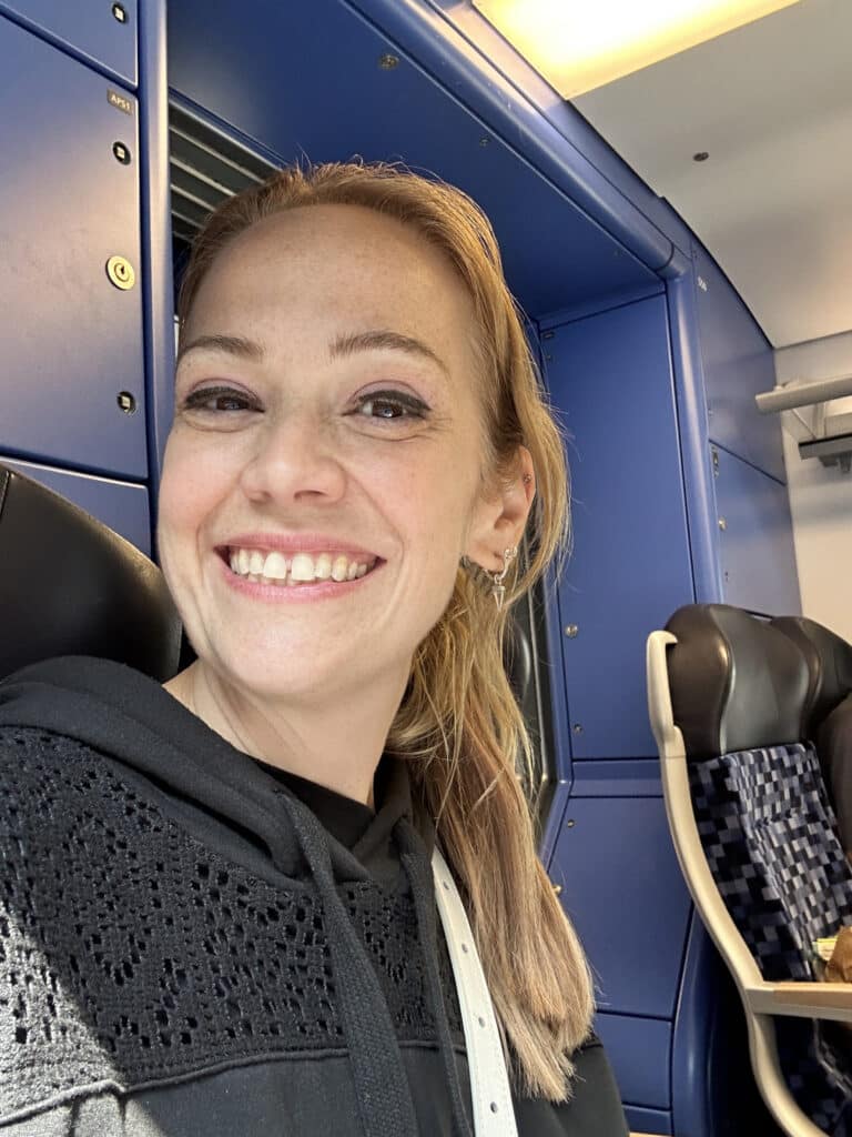 Caroline on a train | Your Mindset is a Custom Language You Create | July 2025 Productivity Report | The Swedish Organizer